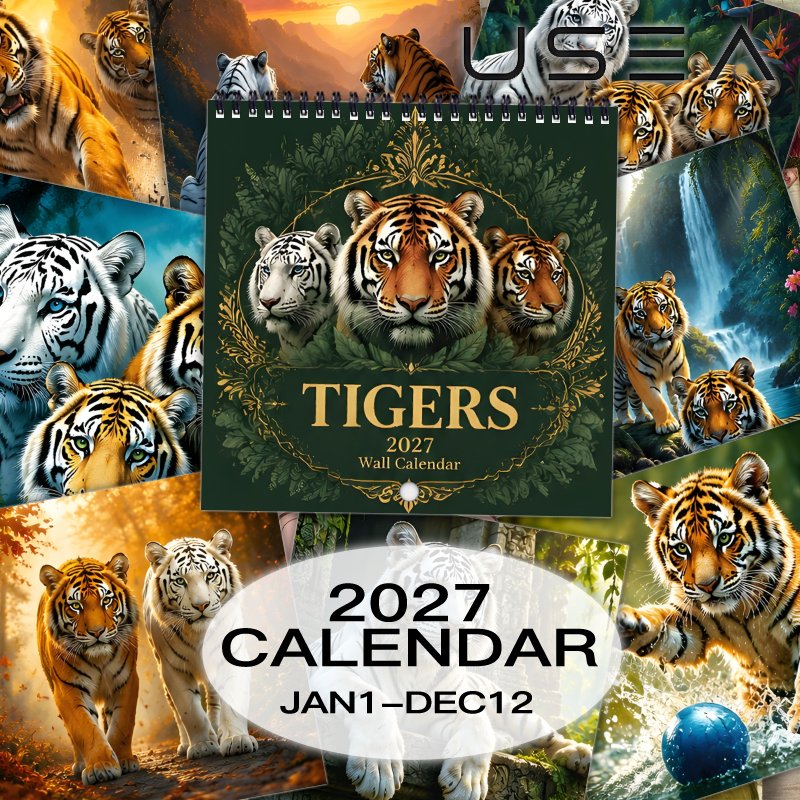 TEMU Calendrier Mural 2027 sur le Thème , Organisateur Annuel de 12 Mois, Calendrier Suspendu à Spirale Double , Grands Inscriptibles avec Jours