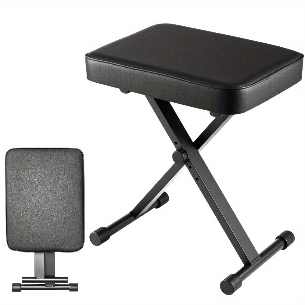 TEMU Soporte para teclado estilo X y negro, piano ajustable con 4 configuraciones ; plegable; adecuado para teclados de piano