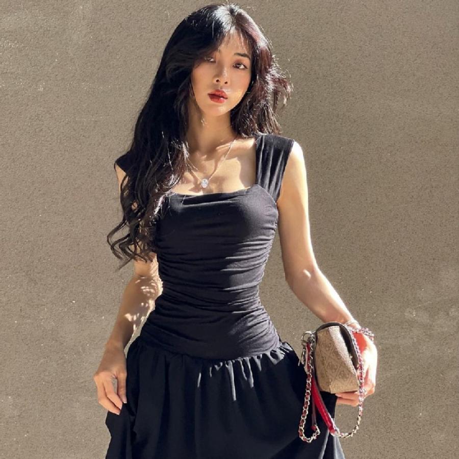 knee length dresses for ladies Black Seashell Mesh Cami Dress – Altitude Designer Clothing Store