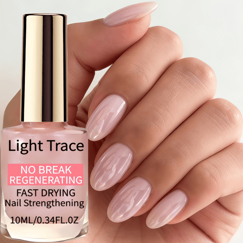 pink nail strengthener natural quick dry fast drying nail polish pearl nude nail polish easy to color smooth application long lasting high gloss formula effect good match for daily