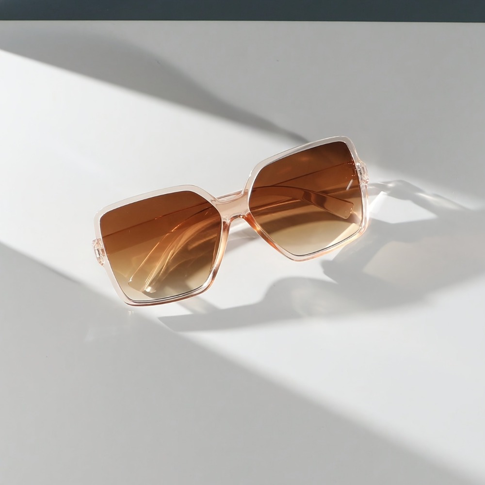 Women's Square Oversized Fashion Glasses with & Small Geometric Patterns - Fashion Accessories for Casual & Formal fits, Glasses Fashion