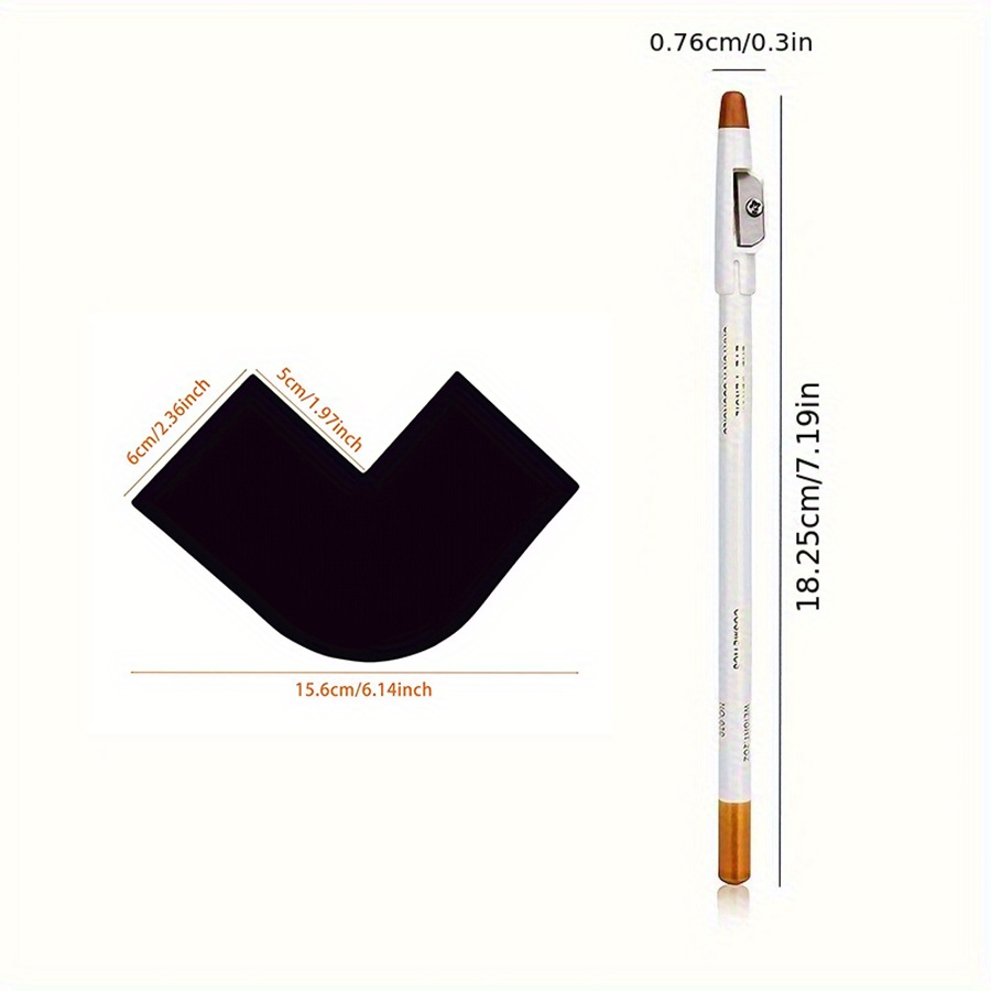 TEMU Versatile Hairline & Beard Shaping Set Template - Precision Trim Card, Hairline Template & Outlining Pen - Fragrance-free, Ideal For Beards &