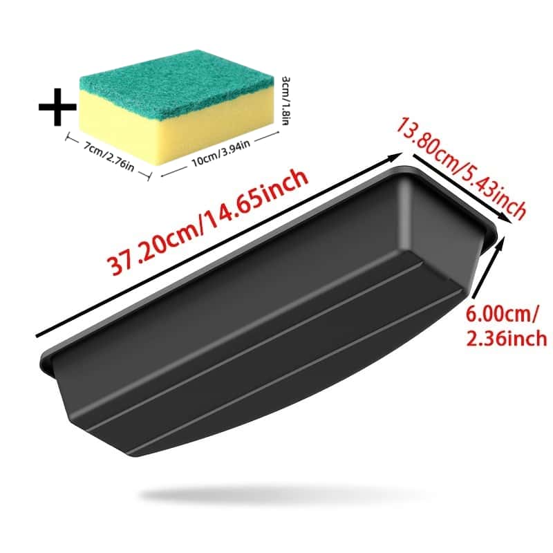 TEMU 2pcs Set, 1 Abs Storage Box For Under Car Seat + 1 Sponge, Suitable For Most Car Models, Front And Rear Seat Space Organizer, Hidden Tray,
