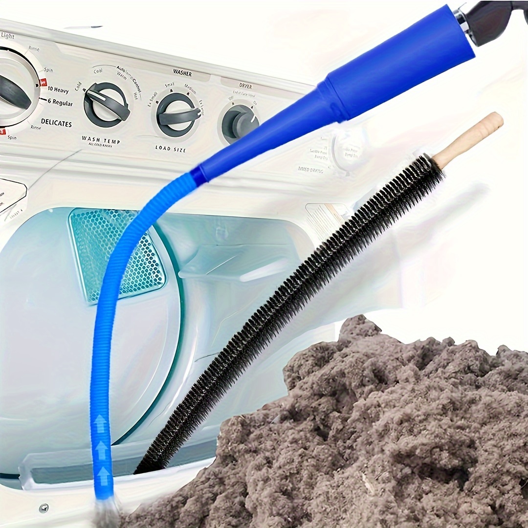 2pcs Dryer Vent Cleaner Kit With Lint Vacuum Attachment And Soft Brush