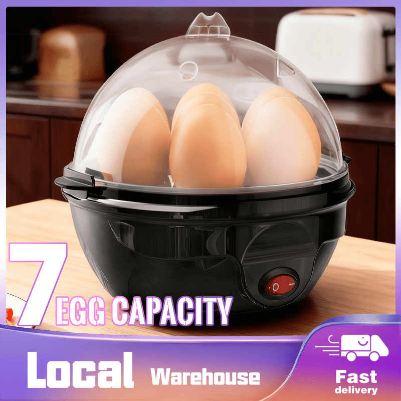 TEMU Home Countertop Electric Egg Cooker Gadget, -egg Capacity Egg Poacher For Soft, Medium And Hard Boiled Eggs, Convenient Button Control, Bpa-free