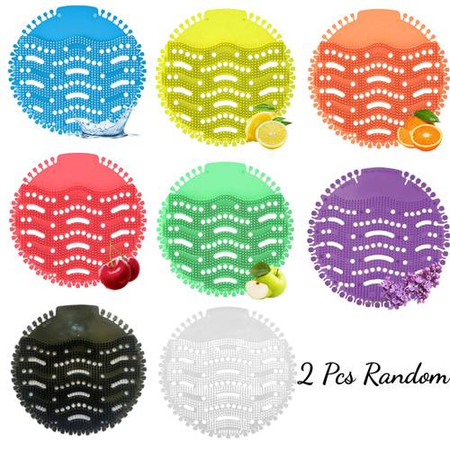 2 8 plastic urinal pads with long hair brush anti splash and anti clogging used in bathrooms toilets offices hotels restaurants random color