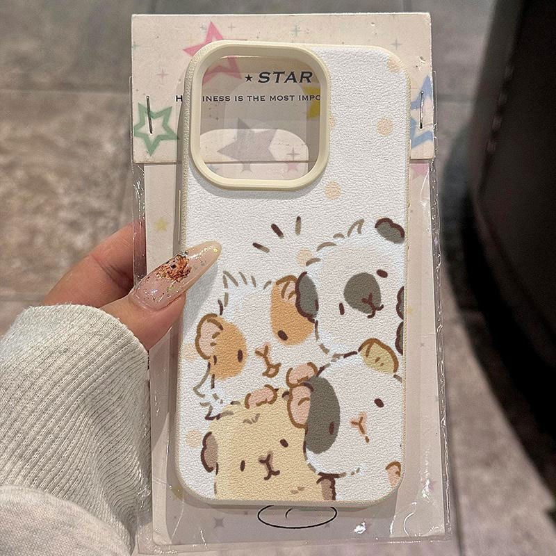 TEMU Phone Case: 4 Hamsters Group Photo Pattern Tpu Material Case, Suitable For Iphone 16/16 Pro/16 Pro Max, Holiday Gift, Compatible With Multiple ,