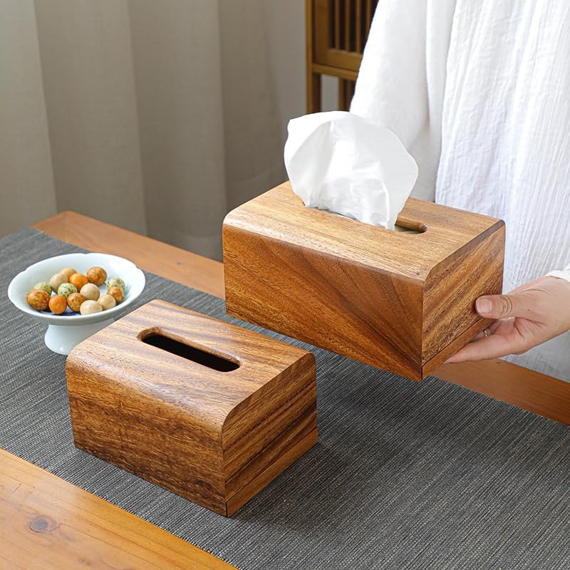 premium walnut wood tissue box cover with slide-out bottom - modern decorative tissue holder, 5, 6x5, 6x6 inch natural  , durable & stylish for bedroom, dining table, office -   decor accessory, tissue holder for bathroom, bedroom accessory,  ,  , decorative accessory, interior designers, contemporary design,    , interior  , office accessories, minimalist style lovers, wedding decor, reinforced edges Product details 5