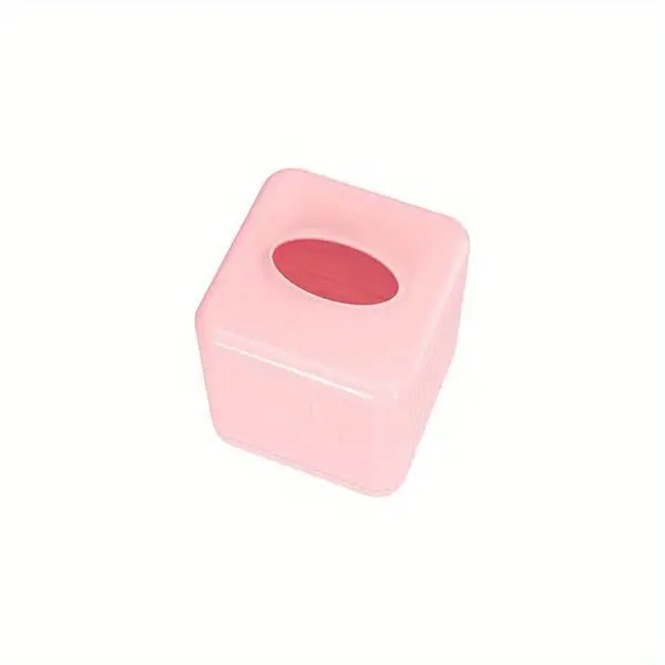 1pc modern white square plastic tissue box cover with base bpa free decorative cube tissue holder with vertical base for bathroom room bedroom saving tissue dispenser 5 5x5 5x6 0 inches bedroom decor durable construction home organizers interior Product details 4