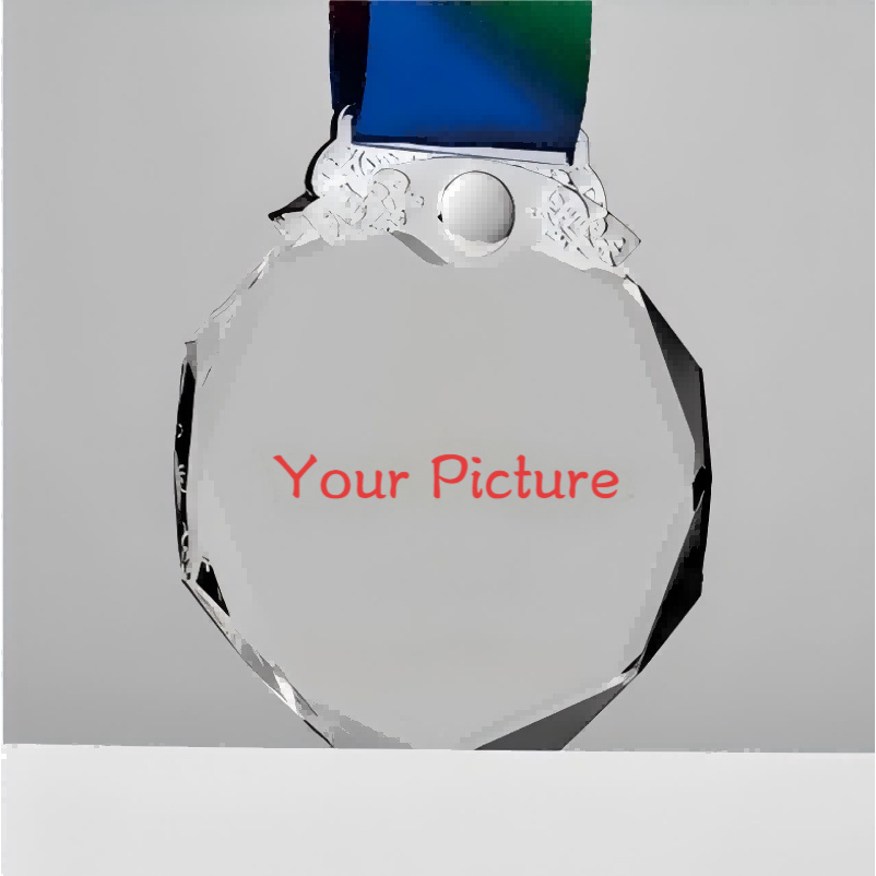 TEMU 1pc Nueva de Cristal Hexagonal, Placa de Metal de Cristal con Forma de Diamante Personalizada, , Etiqueta, , Regalo de Recuerdo Deportivo
