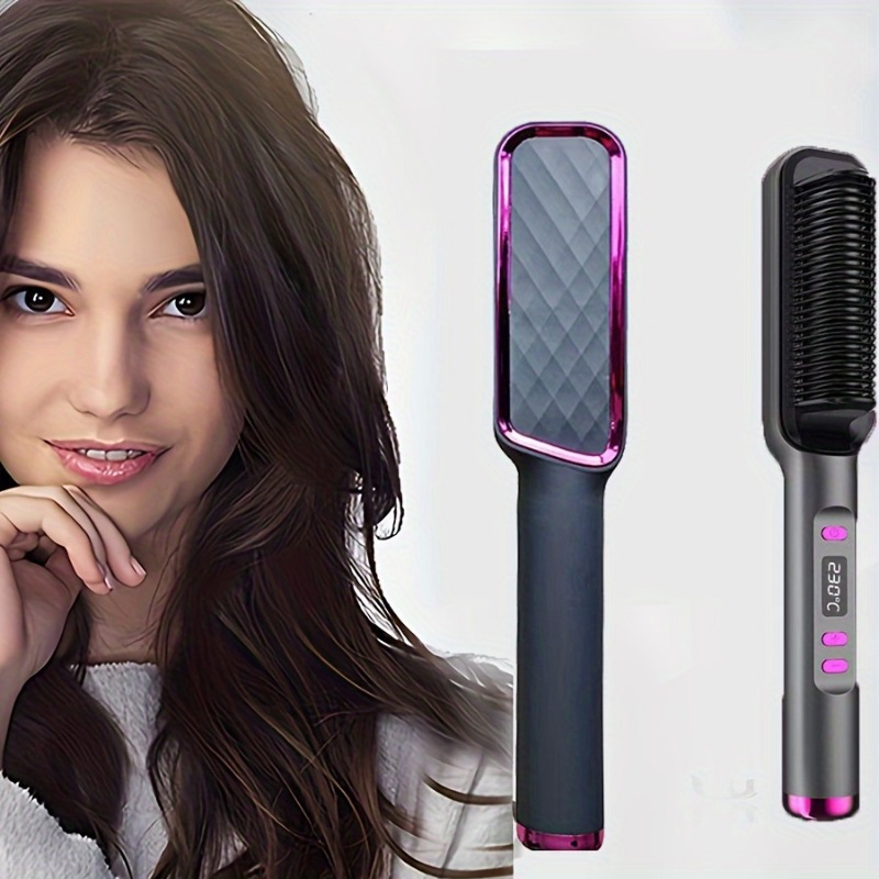 

Hair Straighteners With Lcd Display, 2-in-1 Ceramic Hair Straighteners And , Capacitive Anti-tangle And Heating Tools For Hair Styling