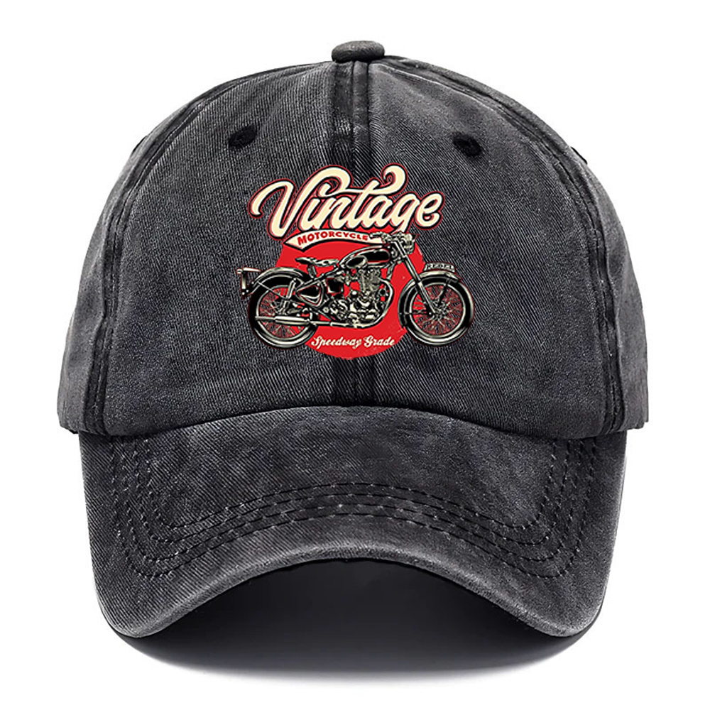 TEMU 1 Classic Vintage Motorcycle-themed Baseball Cap, Breathable Fishing Dad Hat, In Multiple Colors, Adjustable, Suitable For Outdoor Sports,