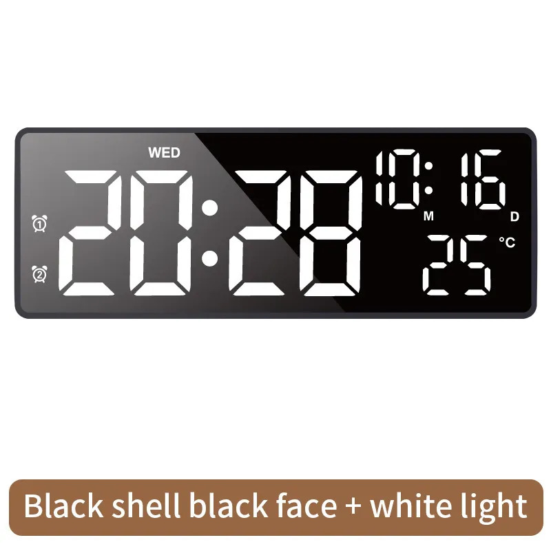 Led Digital Electronic Alarm Clock Thermometer Calendar Thermometer Desktop Digital Alarm Clock