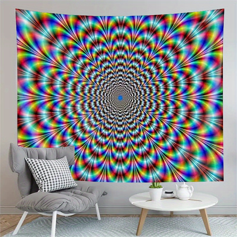 TEMU Uv Reaction Tapestry-light And Durable Polyester Fiber Wall Decorations, Planet And Meteor Pattern, Soft And Skin-friendly, Suitable For Indoor