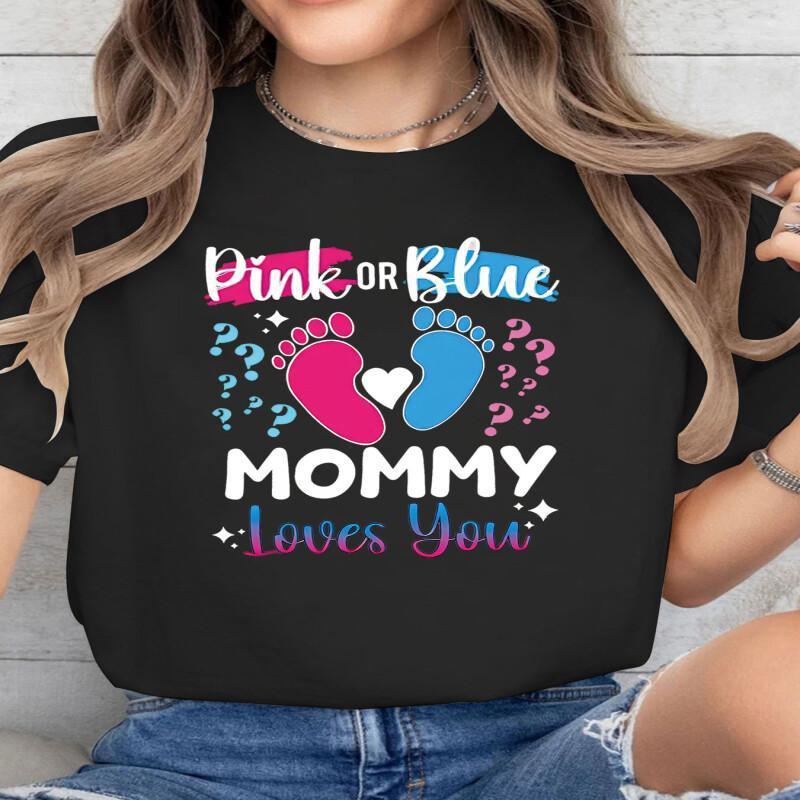 

Women's Cute "pink Mommy You" T-shirt, Summer Knit Polyester 100% Short Sleeve Crew Neck Tee With Alphabet Pattern Applique, Casual For