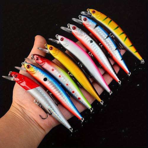 10pcs floating surface lure freshwater saltwater bionic bait long cast artificial bait hard bait roach