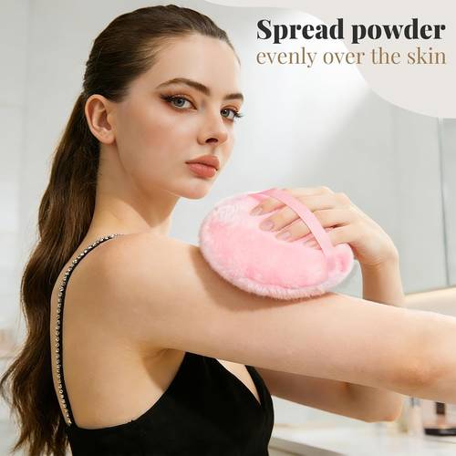 makeup puff extra large makeup puff and container dusting powder container with puff container for body makeup puff pink