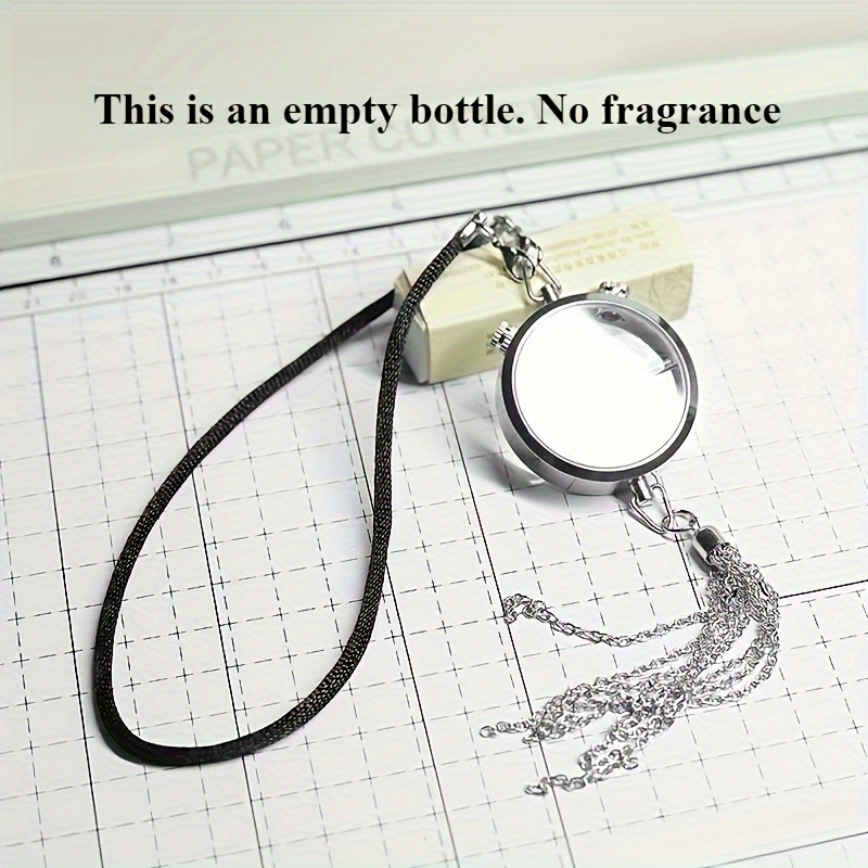 1pc Stainless Air Freshener Pendant, Luxury Aromatherapy Diffuser Empty Bottle, Car Interior Accessories