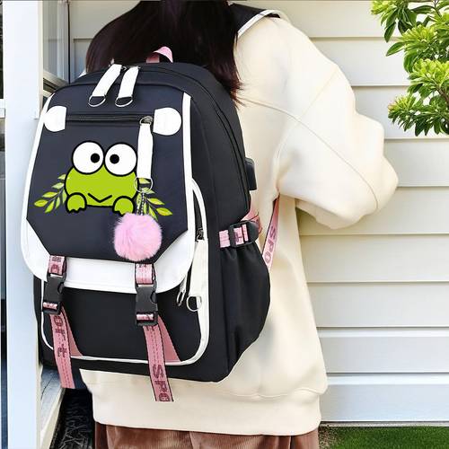 1pc backpack for cute print school bag with tablet compartment lightweight durable backpack for hiking camping valentines day gift large capacity for for teenager