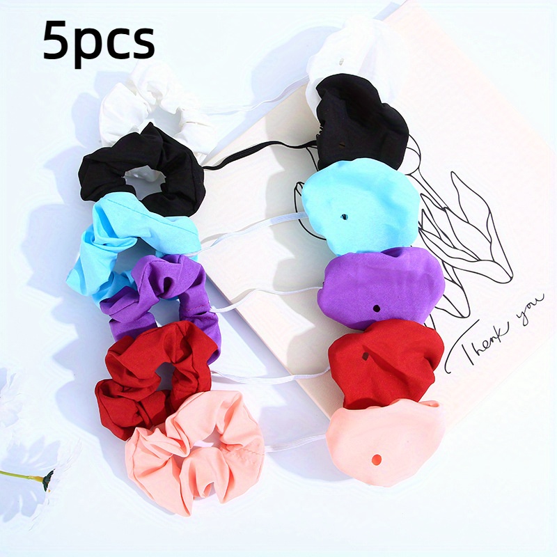 5pcs A O Metonetos Reusable Cup Lid With Straw Hole- Stretchy Elastic Band Cover For Bar, Club& Protect