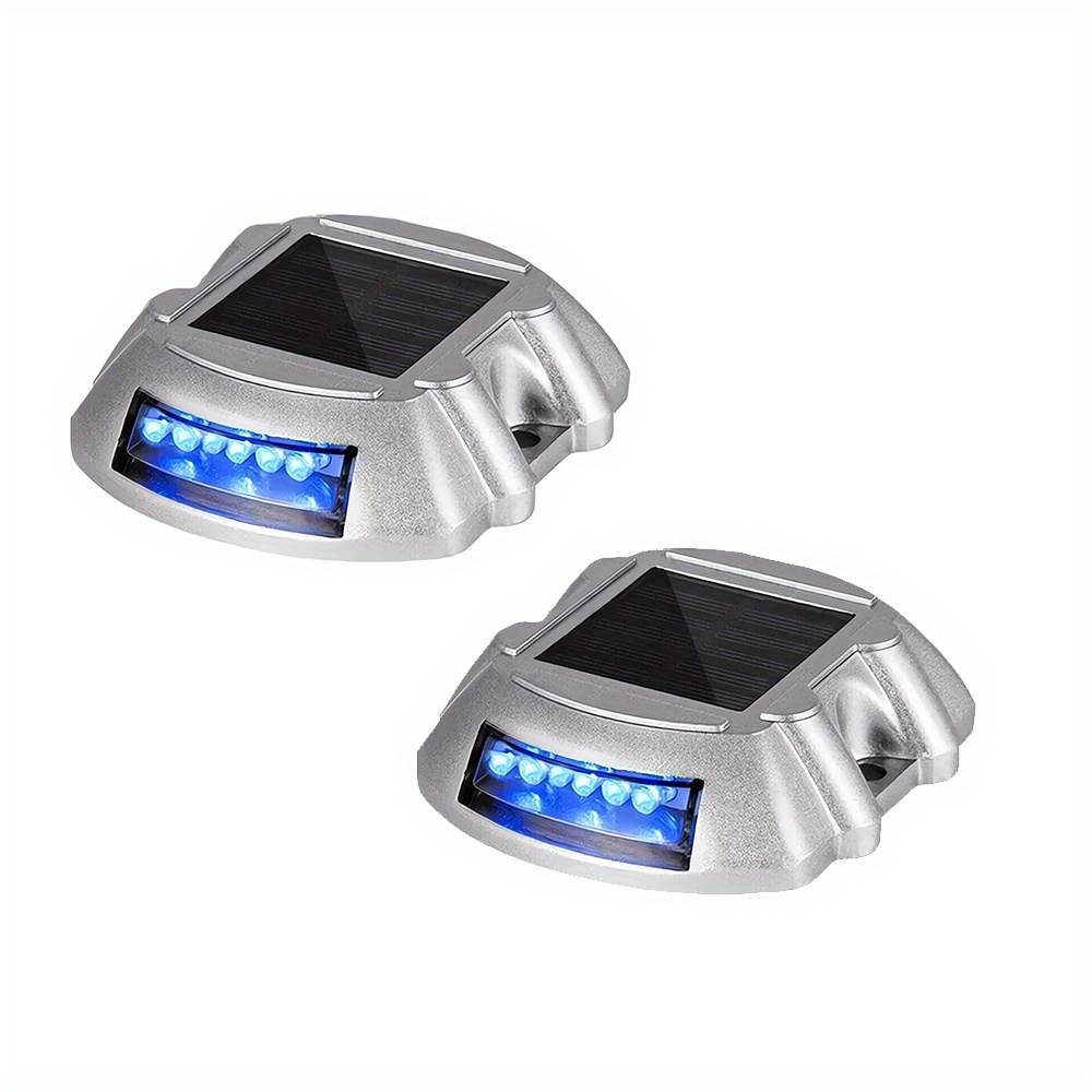 TEMU Solar Powered Dock Light Outdoor, Die Cast Aluminum, Solar Deck Lights, Led Driveway Lights, Road Markers, Ip67, For Step Sidewalk Stair Boat