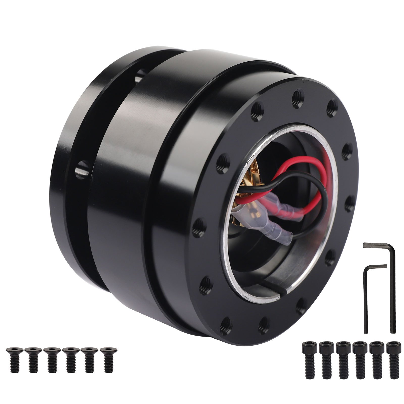 TEMU Universal Car Steering Wheel Quick Release Adapter Boss Kit Black