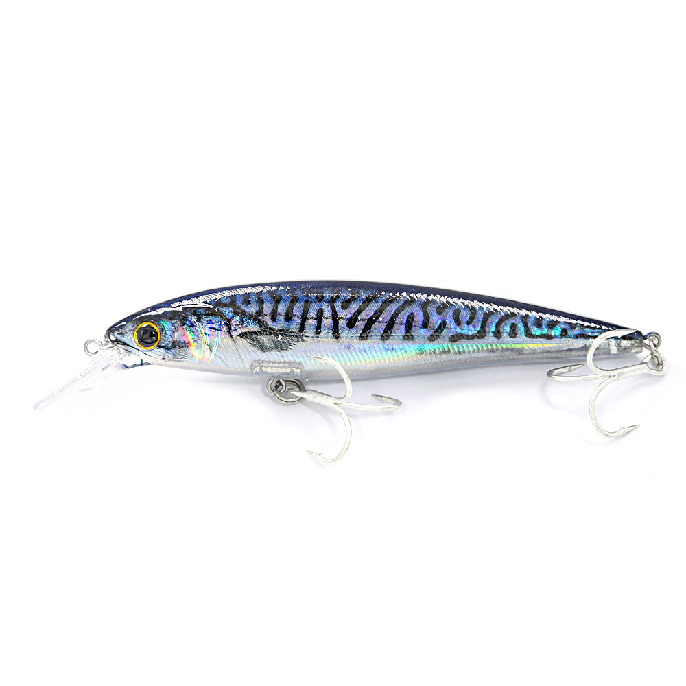 Image of B&u Premium Floating Minnow Saltwater Fishing Lure - Multi-jointed Artificial Crankbait With Sharp Treble Hooks For Sea Bass & Trout, Abs Material, Colors, Realistic Design For , Fishing