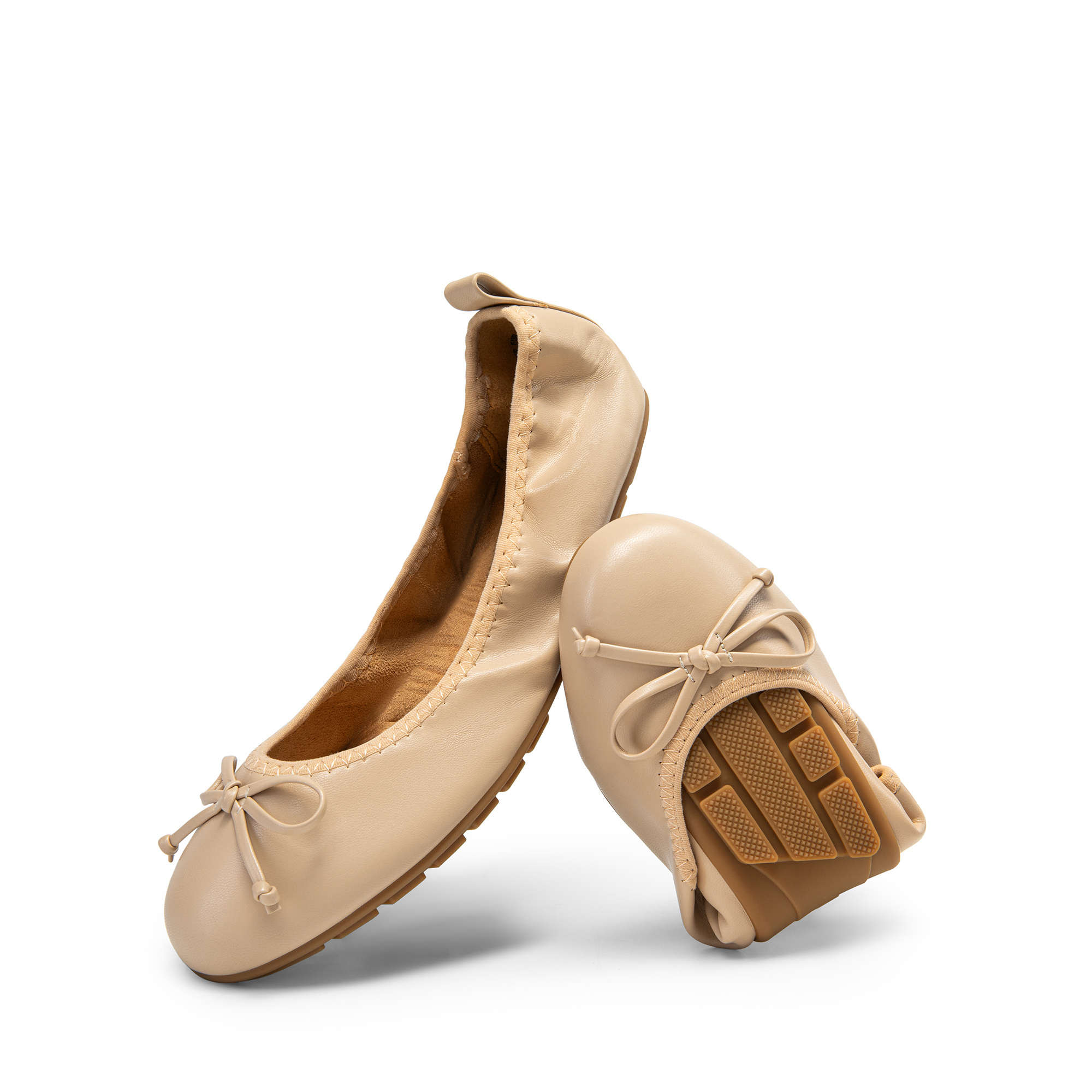 Dream Pairs Women's Foldable Round Toe Ballet Flats - Soft Slip-on Bow Shoes For Festive & Casual Wear, Women Shoes