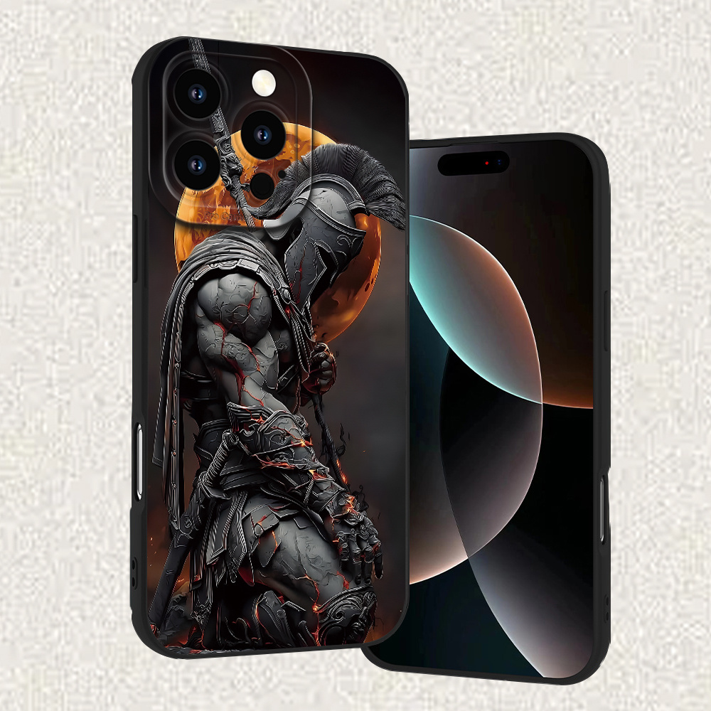 TEMU Phone Case: Spartan Warrior Lava Moon Phone Case | High-end | Elegant | Anti-yellowing & Wear-resistant | Scratch-resistant & Drop-proof |