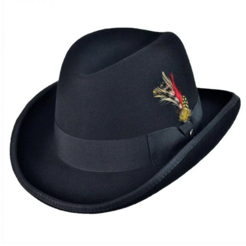 TEMU Cappello a cilindro , con e cinturino, cappello in , cappello lavorato a maglia con anello, cappello jazz britannico da e da donna, cappello
