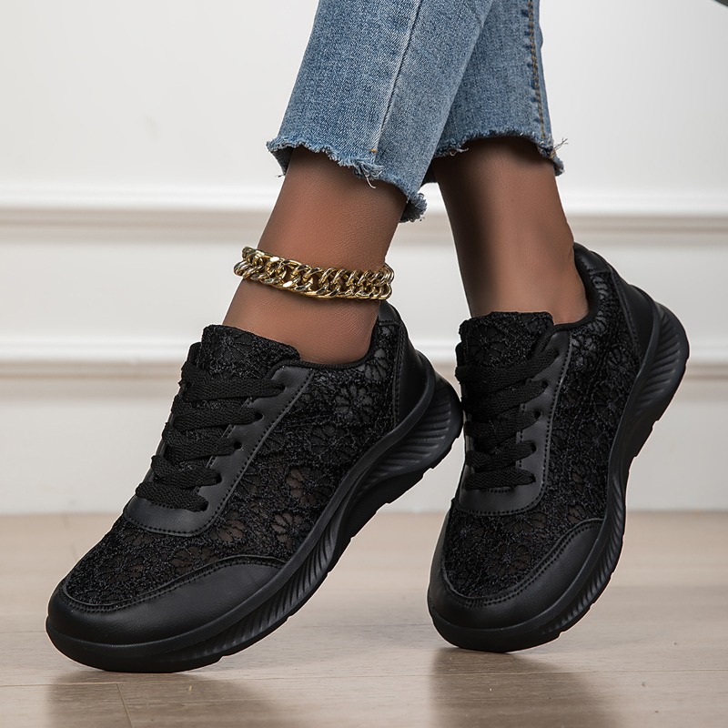 TEMU New Summer Women's Casual Sports Shoes, Breathable And Comfortable Wide-toe Design, Trendy Patterned Knitted Upper, Suitable For Indoor Yoga ,