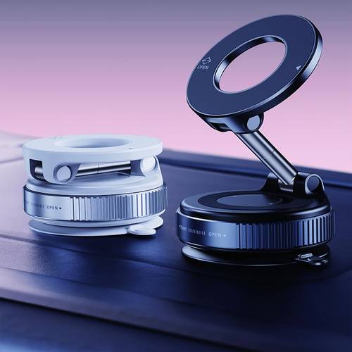 car magnetic phone mount vacuum suction metal rod abs material version 360 rotation suitable for glass and flat
