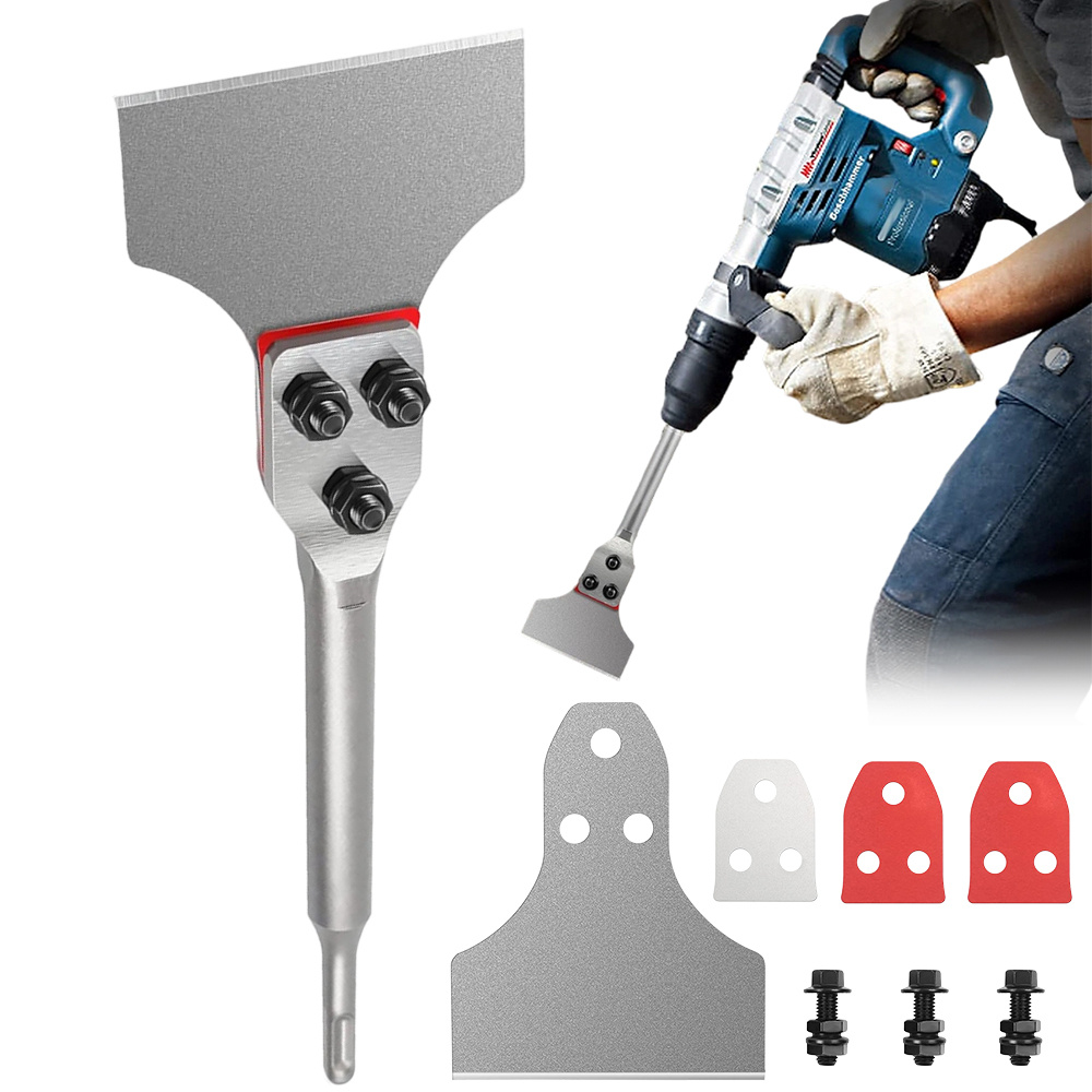 Image of 1pc 300 X 100mm Flat Chisel For Ceramic Tile, , Used To Remove Adhesive Paint Rust Welding Slag