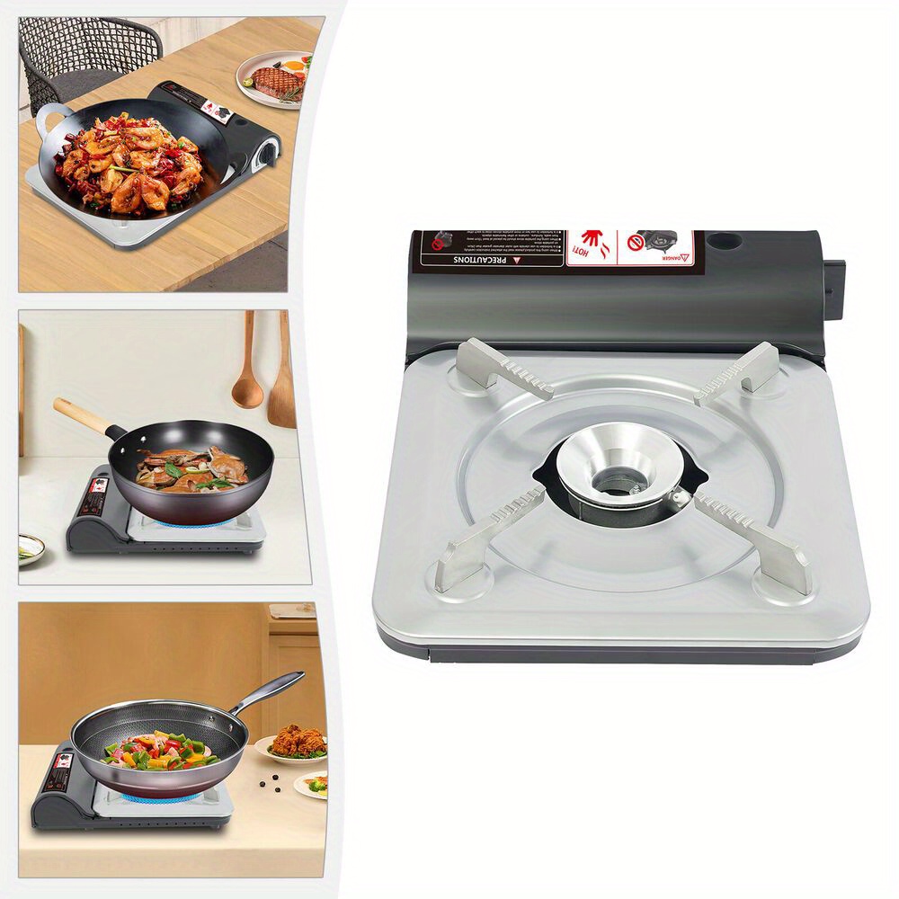 Portable Camping Stove with Case - Outdoor propane burner, Compact Lightweight design, Heavy-Duty Aluminum Construction, Even Heat Distribution for Grill, BBQ, Cook - Ideal for Camping, Patio, Tailgating, Picnics - Compatible with charcoal grates (1-Pack), Camping Stove Portable, Patio Cooking, Sleek Appearance, Sturdy Build, Tailgate Parties