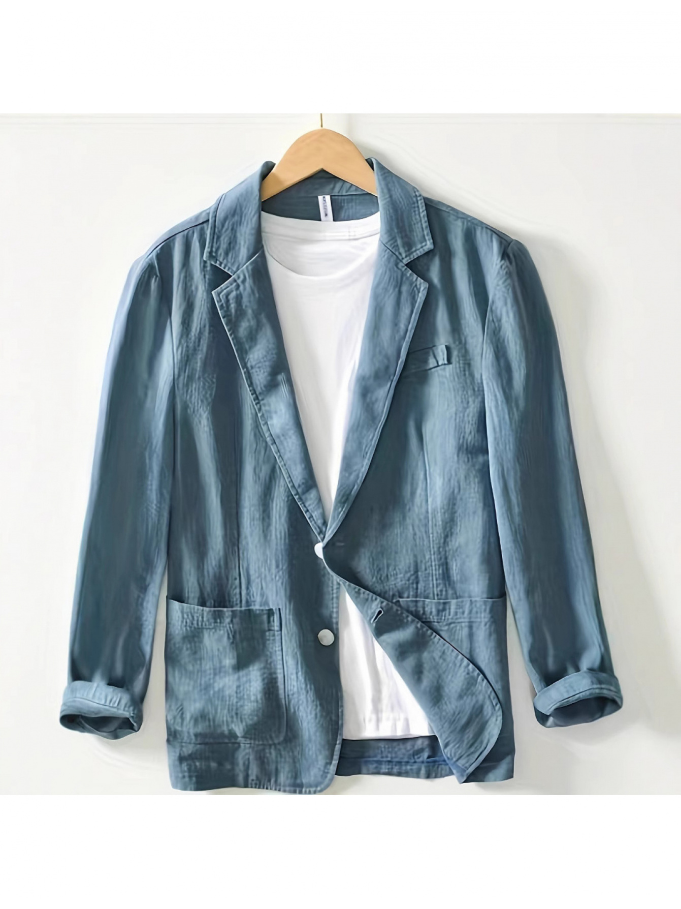 【メンズ】カジュアル ビジネス ブレザー ゆったりフィット 無地 シングルブレスト ジャケット 春夏秋向け 多用途 アウター