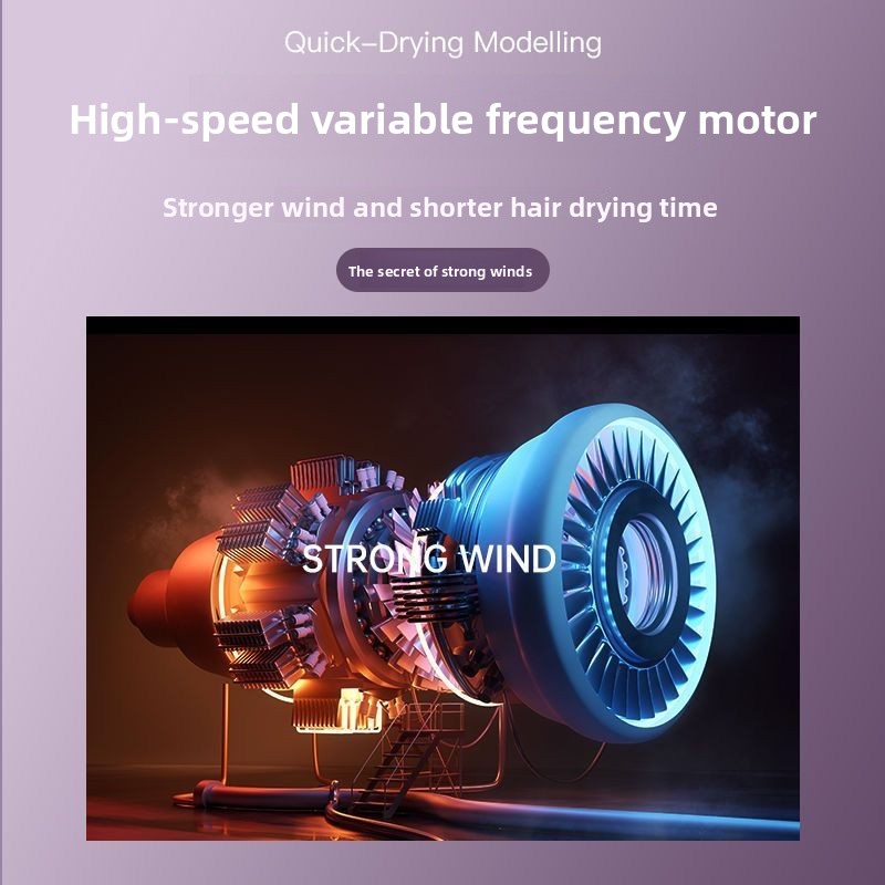 Secador Profesional para Salón y Hogar con Tecnología de Iones Negativos y Control Inteligente de Temperatura - Ajuste Caliente/Frío, Luz Azul para Sin Frizz y Secado Rápido - Compatible con Enchufe (110V) y Cuidado del Cabello