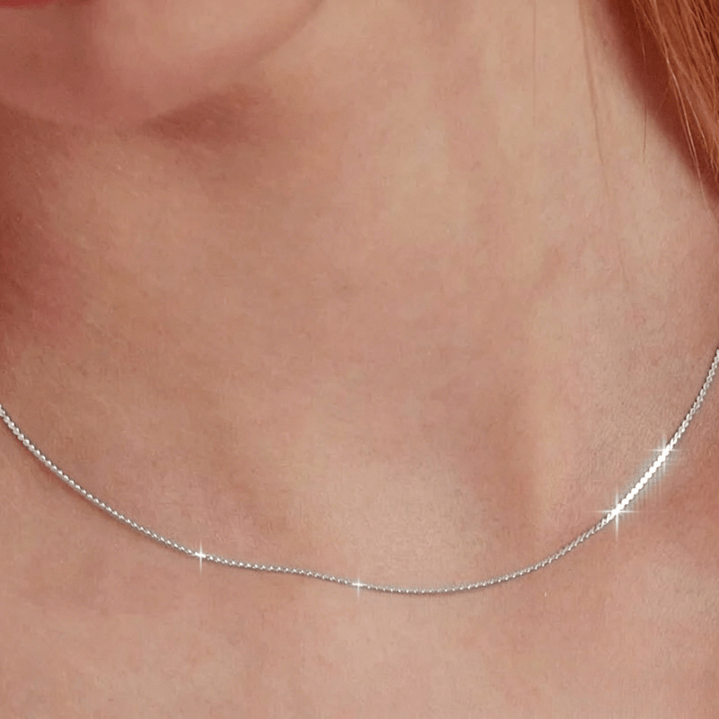 Women's Elegant Flat S-Chain Thin Necklace, Perfect for Layering