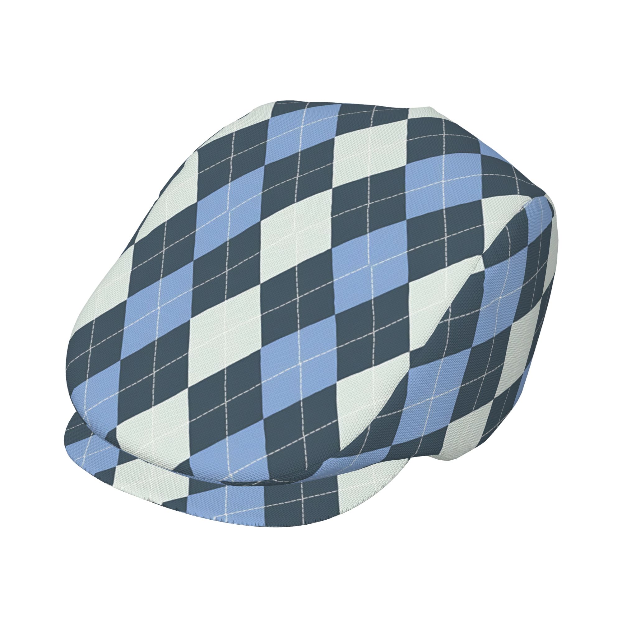 TEMU Navy Argyle Diamonds Men Beret Hat Polyester Adjustable Newsboy Hats Driving Flat Caps Women Beret 1pc
