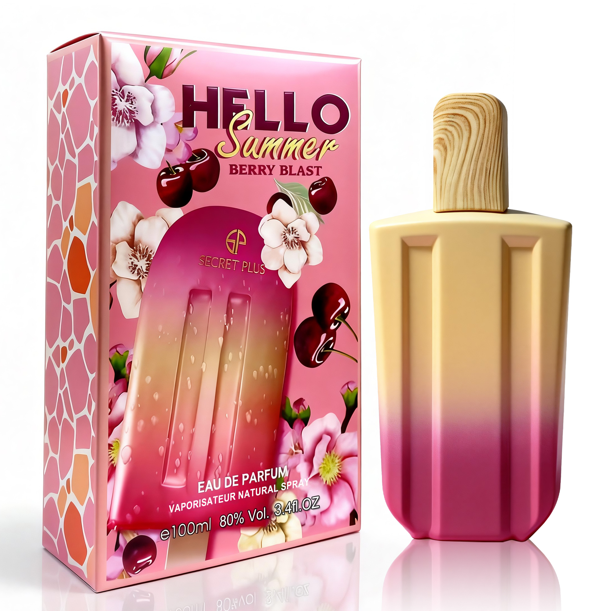 TEMU Hello Blast Women's Cologne-style Perfume - 100ml/ 3.4fl.oz Icy Eau De Parfum With Cherry & Tropical Notes, Long-lasting & Scent, Gift For Her