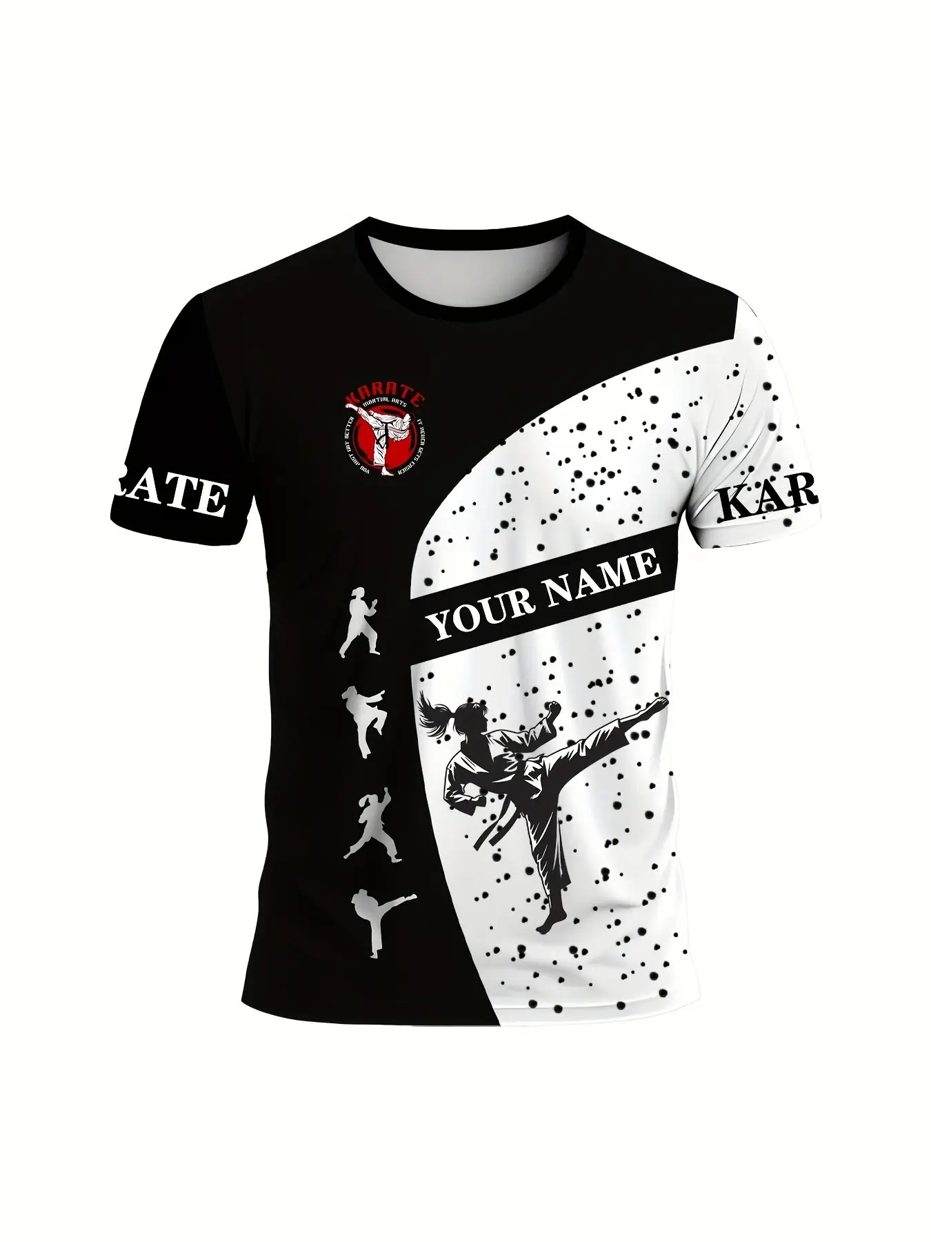 mens karate gi with name/logo/dojos - training karate uniform with karate belt attachment (/) - machine washable for competition & training - suitable for tournaments & casual attire Детали за производот 2