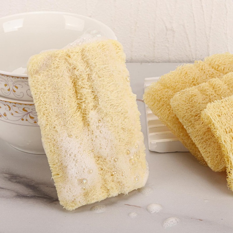 12pcs Mini Natural Loofah Exfoliating Facial Scrubber Set