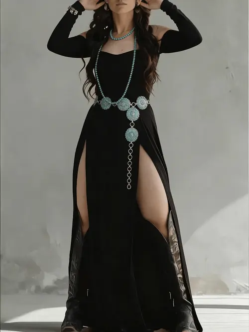 formal & gown black western dress for women Western Dress For Women in Black By May Queen MQ1974