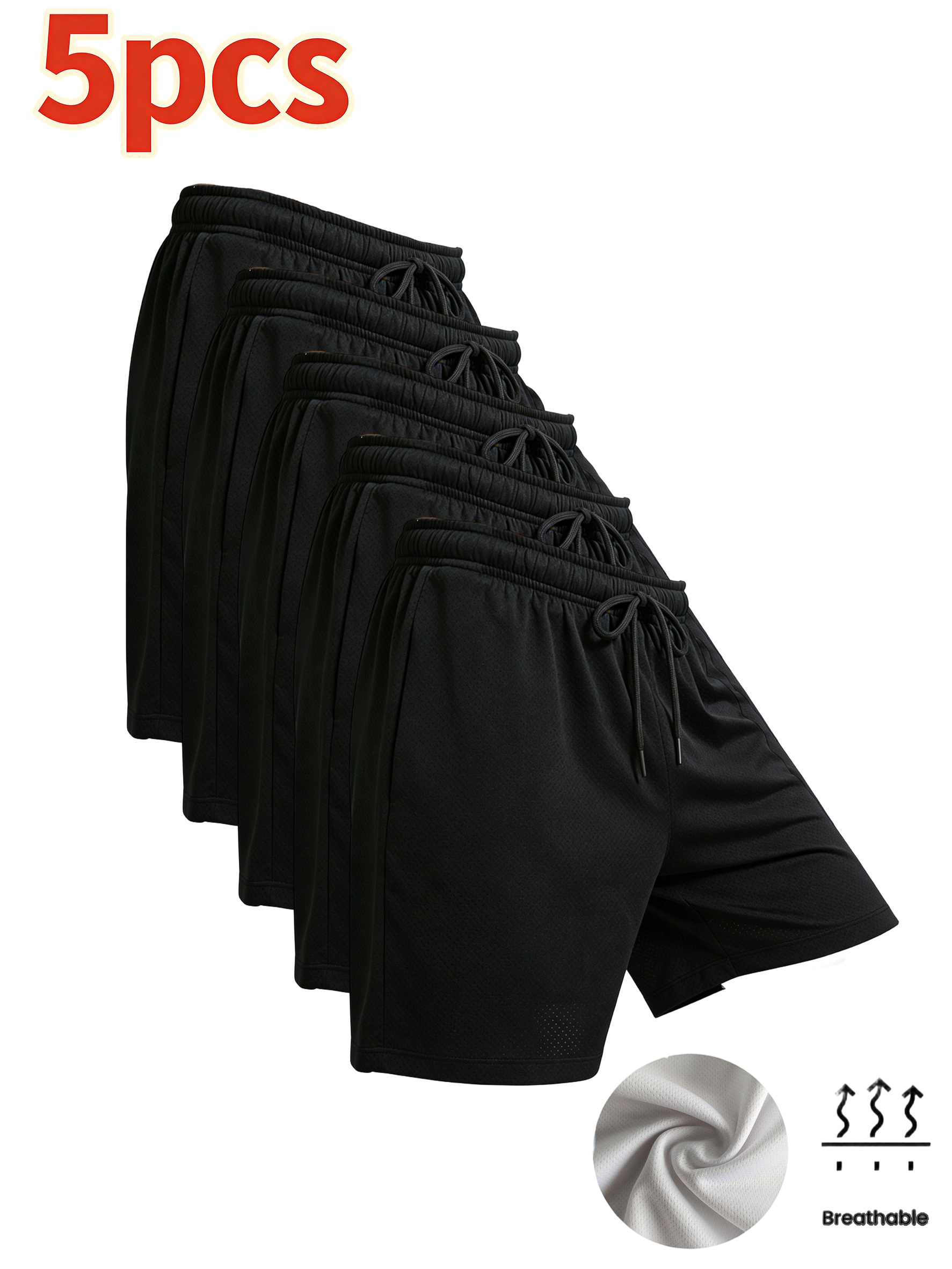 5pcs set of cost performance   shorts with easy and stylish   comfortable   breathable sweat absorbent classic high end with   luxury