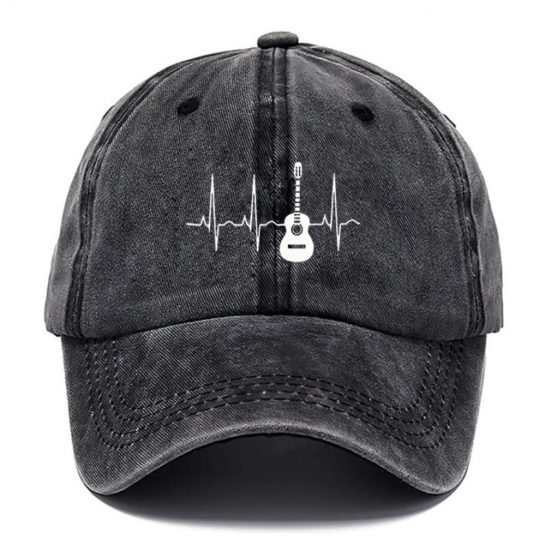 TEMU 1pc Guitar Style Printed Baseball Hat, Fashion Hats For Men, Beach Hat For Women, Outdoor Baseball Caps, Hot Selling Adjustable Breathable Dad