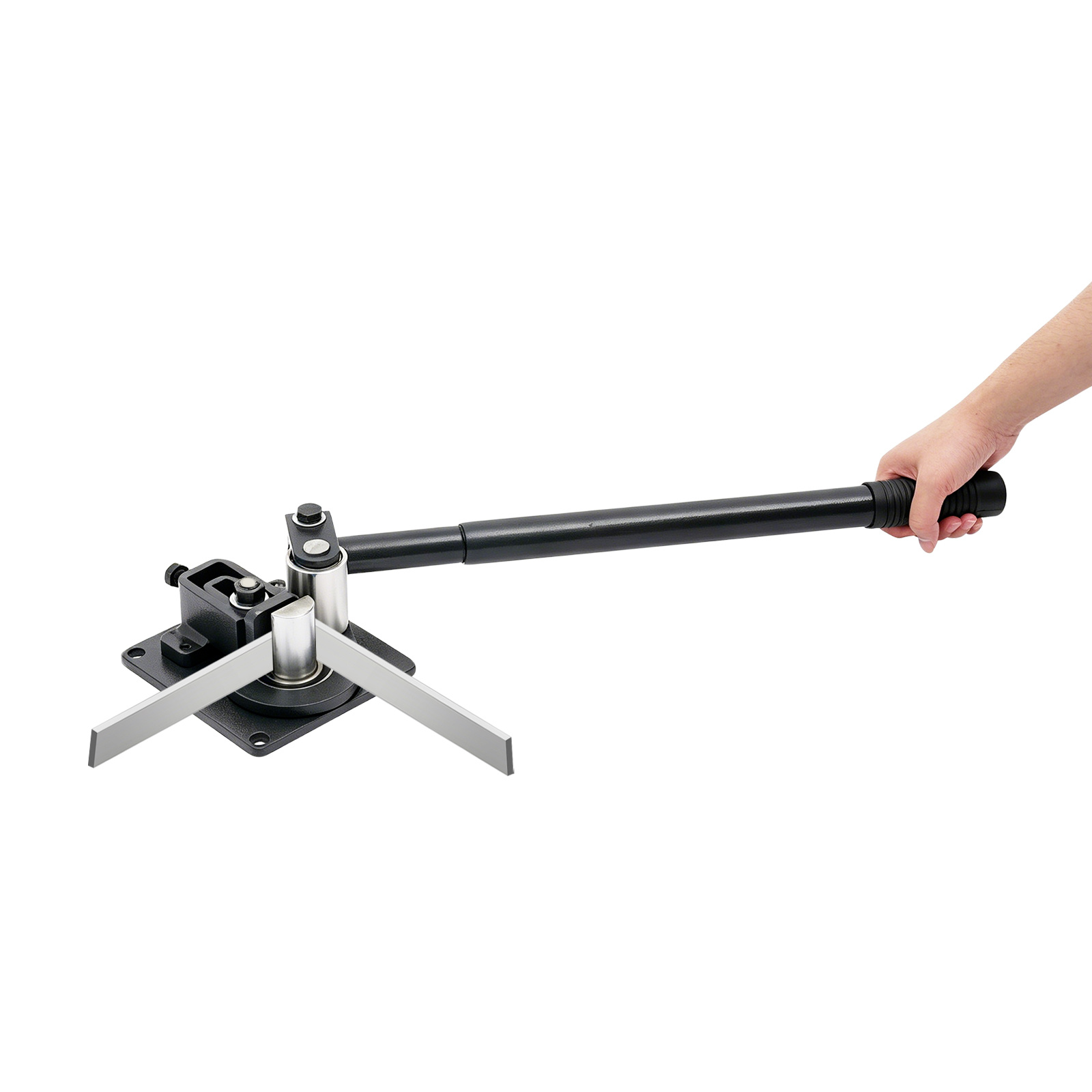 Image of Bar Cutter And Bender-manual Flat Bar Bender (black), Steel Plate Bending Tool, Adjustable For 0-5mm Thickness, Compatible With 0-50mm Width-a Must-have For Diy Repair