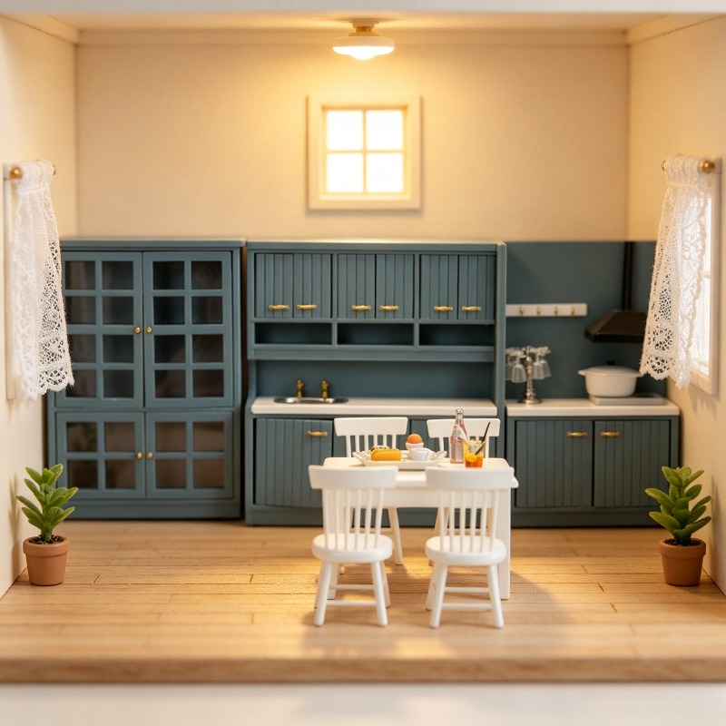 1:12 Scale Miniature Simulated Kitchen Furniture Set
