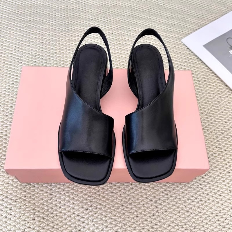 Image of Women' Toe Backless Wedge Sandals, One-piece Strap Mid-heel Shoes, Comfortable Women's Footwear Suitable For Dates, Parties, Summer Outdoor Activities, And Daily Outfits, Women Shoes