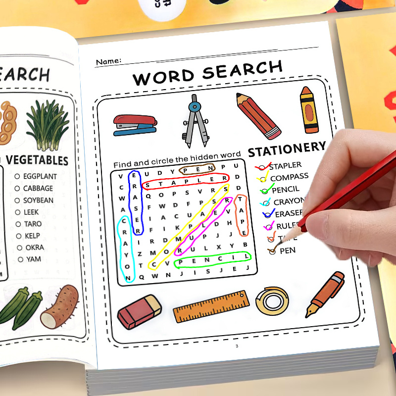 TEMU For Kids Puzzle Book: 100+ Word Puzzles | Fun Challenges For Children Ages 4-8 | Search And Find Words Activity Book With Multiple Levels Of