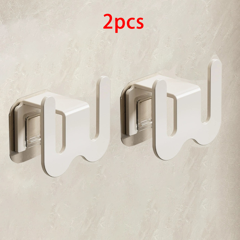 TEMU 2pcs Shoe Rack, No-drill Adhesive Hanging Strip, Polished Finish Slippers Organizer For Bathroom & Door Back, Space- Footwear Storage Hook,