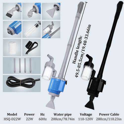 electric aquarium gravel cleaner change aquarium gravel cleaning machine integrated aquarium water changer fish tank cleaning tool 6 in 1 automatic aquarium vacuum cleaner set for small to medium fish tanks